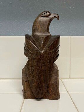 wooden eagle figurine